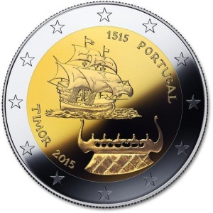 PORTOGALLO - 2015 - 2 € 500° dei primi contatti con Timor - Rotolino