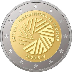 LETTONIA - 2015 - 2 € Presidenza dell'Unione Europea - Rotolino
