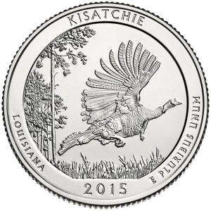 STATI UNITI - 2015 - 25 c. Parchi: Kisatchie National Forest (Louisiana) - Zecca S FDC