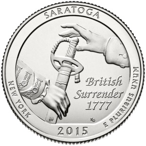STATI UNITI - 2015 - 25 c. Parchi: Saratoga National Historical Park (New York) - Zecca S FDC
