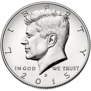 STATI UNITI - 2015 - 50 c. Kennedy - Zecche D e P FDC