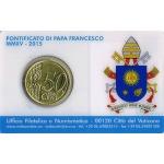 VATICANO - 2015 - Stamp&Coin Card N° 6-7-8-9: Papa Francesco con 50 c. - 4 x 1 moneta FDC