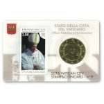 VATICANO - 2015 - Stamp&Coin Card N° 6-7-8-9: Papa Francesco con 50 c. - 4 x 1 moneta FDC