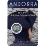 ANDORRA - 2016 - 2 € 150° della nuova riforma del 1866 - FDC in blister