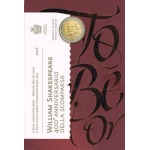 SAN MARINO - 2016 - 2 € 400° della morte di William Shakespeare - FDC in folder