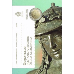 SAN MARINO - 2016 - 2 € 550° della morte di Donatello - FDC in folder