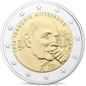 FRANCIA - 2016 - 2 € 100° della nascita di François Mitterrand - Rotolino