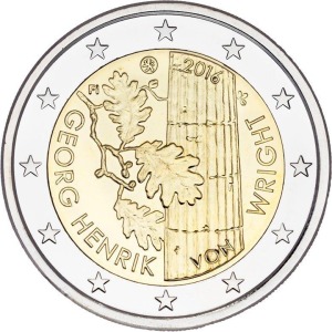 FINLANDIA - 2016 - 2 € 100° della nascita di Georg Henrik von Wright - Rotolino