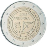ANDORRA - 2016 - 2 € 25° della Radio e Televisione di FDC in blister