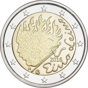 FINLANDIA - 2016 - 2 € 60° della morte di Eino Leino - Rotolino