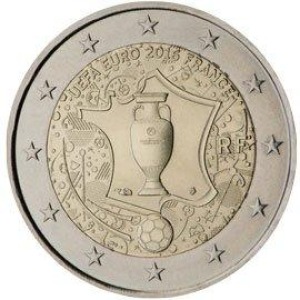 FRANCIA - 2016 - 2 € Europei di calcio Francia 2016 - Rotolino