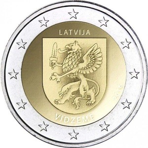 LETTONIA - 2016 - 2 € Regione di Vidzeme - Rotolino