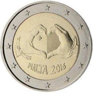 MALTA - 2016 - 2 € Solidarietà attraverso l'Amore - Rotolino