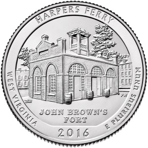 STATI UNITI - 2016 - 25 c. Parchi: Harper's Ferry (West Virginia) - Zecca S FDC