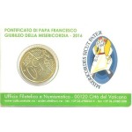 VATICANO - 2016 - Stamp&Coin Card N° 10-11-12-13: Papa Francesco con 50 c. - 4 x 1 moneta FDC