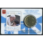 VATICANO - 2016 - Stamp&Coin Card N° 10-11-12-13: Papa Francesco con 50 c. - 4 x 1 moneta FDC