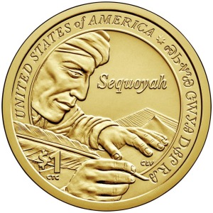 STATI UNITI - 2017 - 1 $ Nativi: Sequoyah - Zecca D FDC