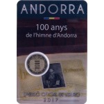 ANDORRA - 2017 - 2 € 100° dell'Inno Nazionale di FDC in blister