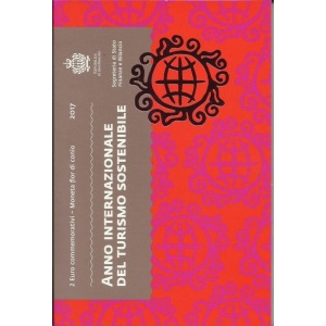 SAN MARINO - 2017 - 2 € Anno Internazionale del Turismo Sostenibile - FDC in folder