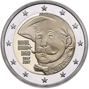 PORTOGALLO - 2017 - 2 € 150° della nascita di Raul Brandão - Rotolino