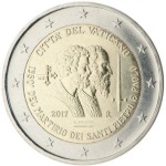 VATICANO - 2017 - 2 € 1950° del Martirio di San Pietro e San Paolo - FDC in folder
