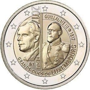 LUSSEMBURGO - 2017 - 2 € 200° della nascita del Granduca Guglielmo III - Rotolino