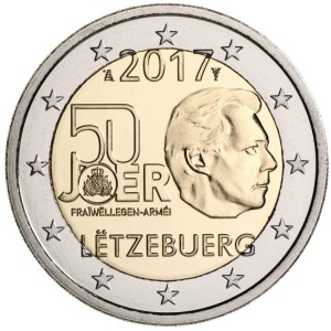 LUSSEMBURGO - 2017 - 2 € 50° del servizio militare volontario - Rotolino