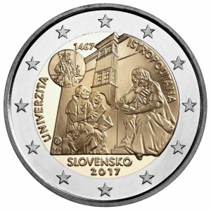SLOVACCHIA - 2017 - 2 € 550° dell'Accademia Istropolitana - Rotolino