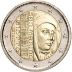 SAN MARINO - 2017 - 2 € 750° della nascita di Giotto di Bondone - FDC in folder