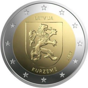 LETTONIA - 2017 - 2 € Regioni: Kurzeme - Rotolino