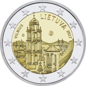 LITUANIA - 2017 - 2 € Vilnius capitale europea della cultura - Rotolino