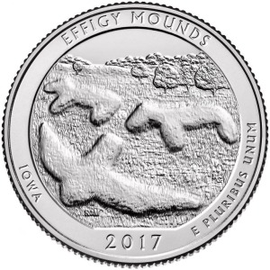 STATI UNITI - 2017 - 25 c. Parchi: Effigy Mounds National Monument (Iowa) - Zecca S FDC