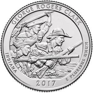 STATI UNITI - 2017 - 25 c. Parchi: George Rogers Clark (Indiana) - Zecca S FDC
