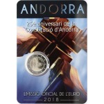 ANDORRA - 2018 - 2 € 25° della Costituzione FDC in blister