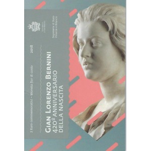 SAN MARINO - 2018 - 2 € 420° della nascita di Gian Lorenzo Bernini - FDC in folder