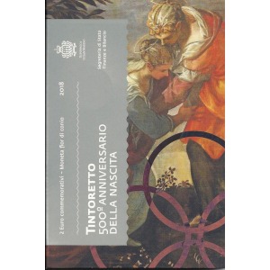 SAN MARINO - 2018 - 2 € 500° della nascita del Tintoretto - FDC in folder