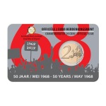 BELGIO - 2018 - 2 € 50° degli avvenimenti del Maggio 1968 in Belgio - FDC in coin card (versione francese)