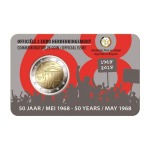 BELGIO - 2018 - 2 € 50° degli avvenimenti del Maggio 1968 in Belgio - FDC in coin card (versione olandese)