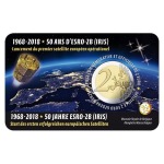 BELGIO - 2018 - 2 € 50° del lancio del satellite ESRO-2B - FDC in coin card (versione olandese)