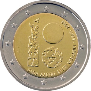 ESTONIA - 2018 - 2 € 100° della Repubblica d'Estonia - Rotolino