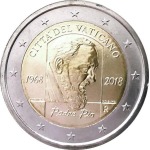 VATICANO - 2018 - 2 € 50° della morte di Padre Pio - FDC in folder