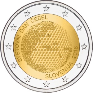 SLOVENIA - 2018 - 2 € Giornata mondiale delle api - Rotolino
