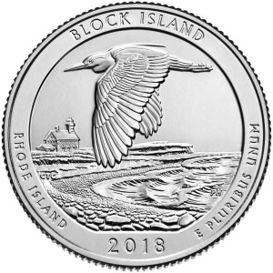 STATI UNITI - 2018 - 25 c. Parchi: Block Island National Wildlife Refuge (Rhode Island) - Zecca D FDC