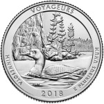 STATI UNITI - 2018 - 25 c. Parchi: Voyageurs (Minnesota) - Zecca D FDC