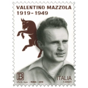 ITALIA - 2019 - 100° della nascita di Valentino Mazzola - 1 foglio da 50 v.