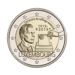 2019 2 Euro 100° del suffragio universale Lussemburgo