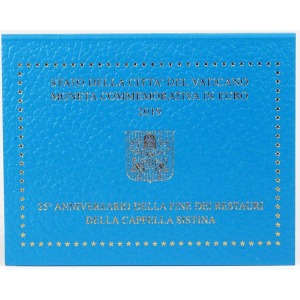 VATICANO - 2019 - 2 € 25° del restauro della Cappella Sistina - FDC in folder