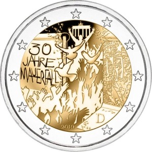 2019 2 Euro 30° della caduta del Muro di Berlino Germania