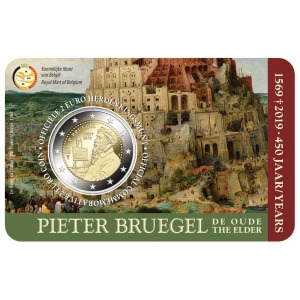 BELGIO - 2019 - 2 € 450° della morte di Pieter Bruegel - FDC in coin card (versione olandese)