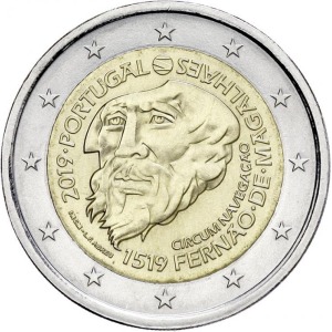PORTOGALLO - 2019 - 2 € 500° della circumnavigazione di Ferdinando Magellano - Rotolino